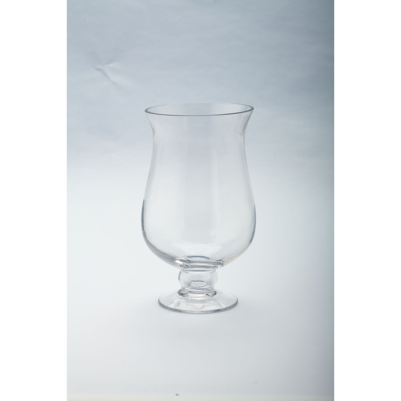 CC Home Furnishings 8” Pedestal Hurricane Handblown Glass Votive Candle Holder